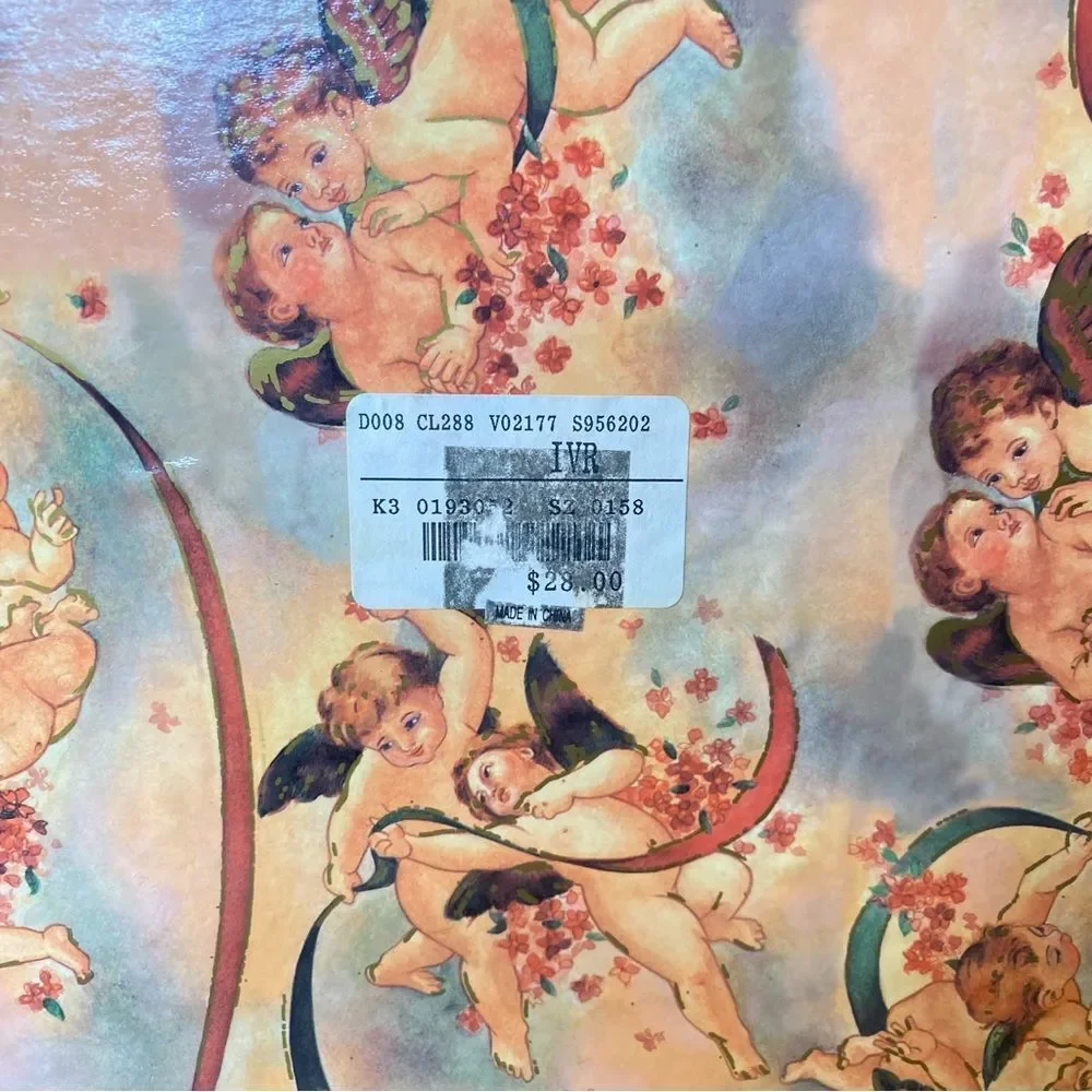 Vintage Angel Print Storage Box Treasure Chest Design Multipurpose Organizer